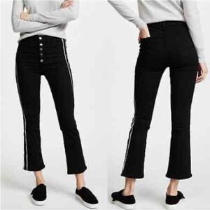 Veronica Beard Womens 24 Carolyn Kick Crop High Rise Button Button Fly Jeans